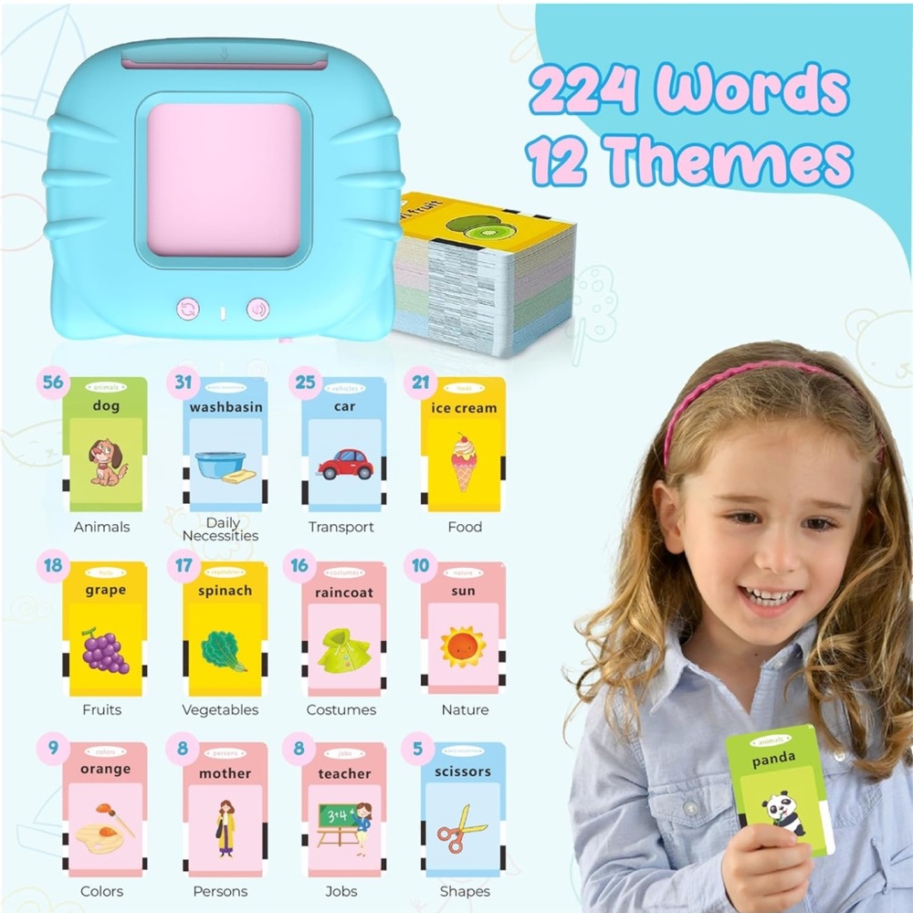 BLUE 224 Sight Words Talking Flash Cards